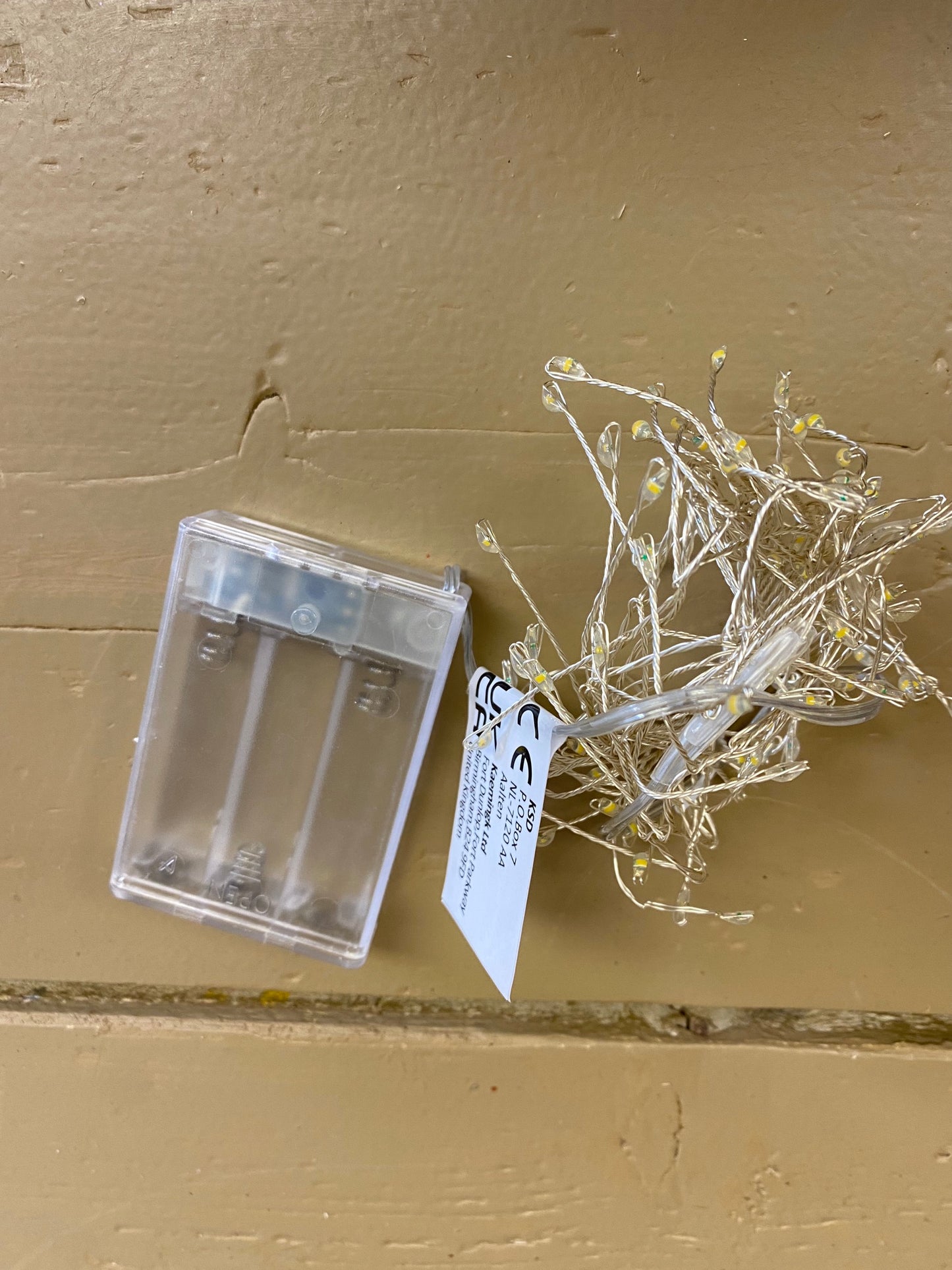 Kerst verlichting LED wire, 1,2mtr, 100 lampjes, excl. batterij, per slinger