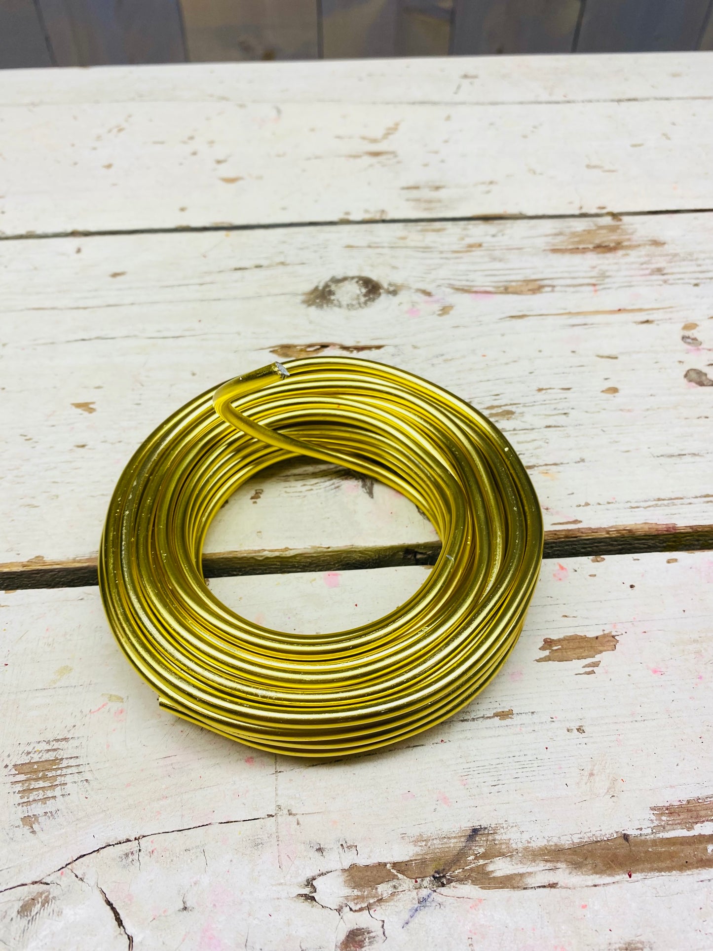 Aluminium draad goud 5mm dik
