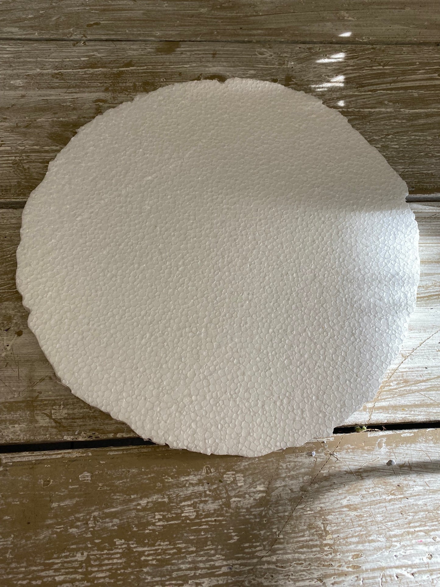 Tempex / Styropor schijf, ±D33cm, ±H2cm, per stuk