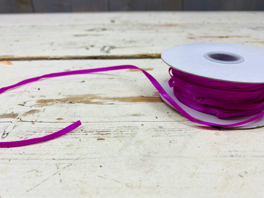 Lint smal, fel roze, per 5mtr