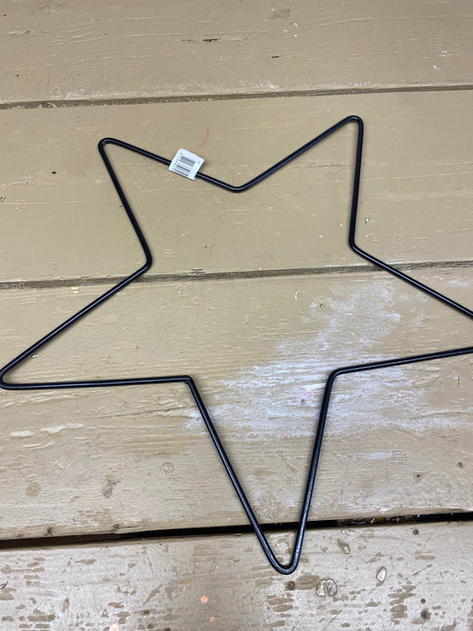 Metalen, vlak ijzeren zwarte ster, bestaat uit 1 ster, 40cm lang