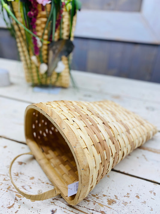 Hangmand, wandzak, bloemenmand naturel
