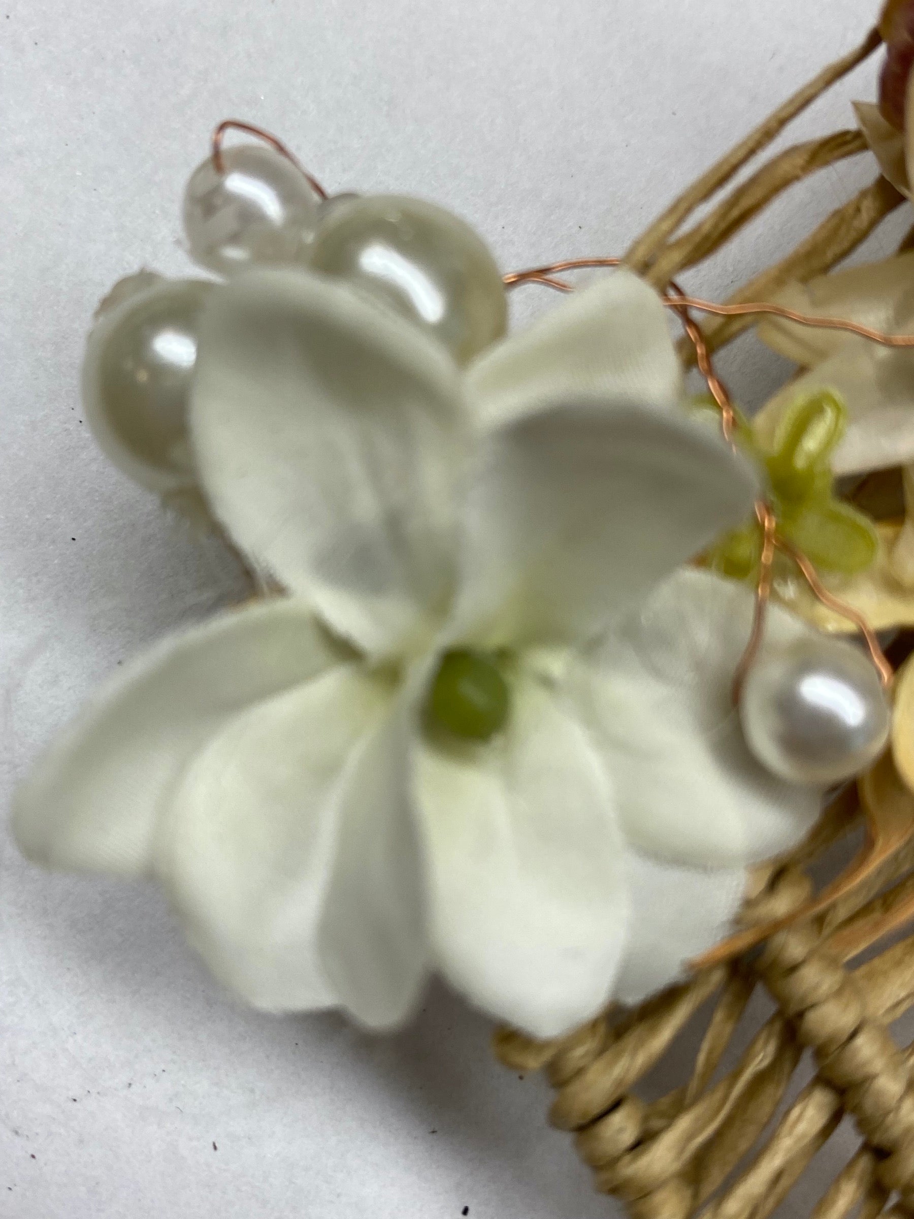 zijde Hydrangea, Hortensia, losse bloemetjes, wit