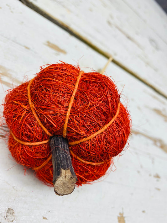 Pompoen, namaak, oranje, per stuk