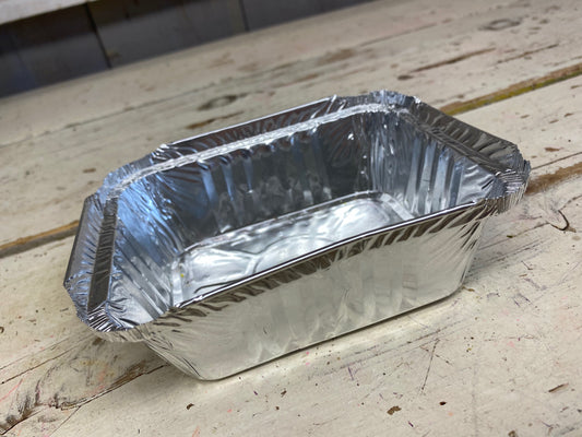 Aluminium bakje L15cm, br 12cm, H5cm, per stuk